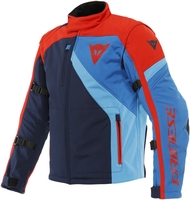 Dainese Ranch Tex Motorfiets textiel jas,  rood-blauw,  afmeting 60