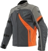 Dainese Ranch Tex Motorfiets textiel jas,  zwart-grijs-oranje,  afmeting 64