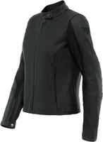 Dainese Razon 2 geperforeerd dames motorfiets lederen jas,  zwart,  afmeting 52 voor vrouw