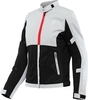 Dainese Risoluta Air Tex Dames Motorfiets Textiel Jas,  zwart-grijs-rood,  afmeting 40 voor vrouw