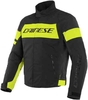 Dainese Saetta D-Dry Motorfiets textiel jas Zwart Geel 56