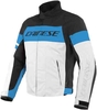 Dainese Saetta D-Dry Motorfiets textiel jas Zwart Wit Blauw 58