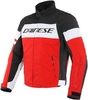 Dainese Saetta D-Dry Motorfiets textiel jas Zwart Wit Rood 44