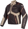 Dainese Sauris D-Dry Motorfiets textiel jas Zwart Bruin 60
