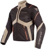 Dainese Sauris D-Dry Motorfiets textiel jas,  zwart-bruin,  afmeting 48
