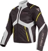 Dainese Sauris D-Dry Motorfiets textiel jas Zwart Grijs Geel 46