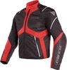 Dainese Sauris D-Dry Motorfiets textiel jas Zwart Rood 52