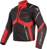 Dainese Sauris D-Dry Motorfiets textiel jas,  zwart-rood,  afmeting 44