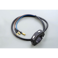 DAYTONA Corp. Externe CNC drukknophouder met 2 drukknoppen,  zwart,  voor 7/8 & 1 inch stuur,  zwart