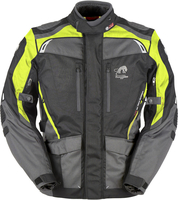 Furygan Apalaches Motorfiets textiel jas,  zwart-grijs-geel,  afmeting S