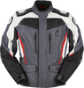 Furygan Apalaches Motorfiets textiel jas,  zwart-grijs-rood,  afmeting XL
