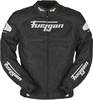 Furygan Atom Vented Motorfiets textiel jas,  zwart-wit,  afmeting M