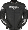 Furygan Atom Vented Motorfiets textiel jas,  zwart-wit,  afmeting XL