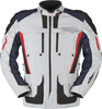 Furygan Brevent 3in1 Motorfiets textiel jas,  grijs-rood-blauw,  afmeting 4XL