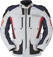 Furygan Brevent 3in1 Motorfiets textiel jas,  grijs-rood-blauw,  afmeting XL