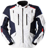 Furygan Brooks Motorfiets textiel jas,  wit-rood-blauw,  afmeting L