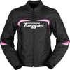 Furygan Cyane Dames Motorfiets Textiel Jas,  zwart-wit-pink,  afmeting XL voor vrouw