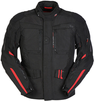 Furygan Explorer Motorfiets textiel jas,  zwart-rood,  afmeting M voor man