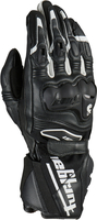 Furygan F-RS1 De Handschoenen van de motorfiets,  zwart-wit,  afmeting XL
