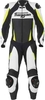 Furygan Full Apex 1-delige motorfiets leder pak Zwart Wit Geel 50