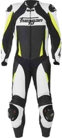 Furygan Full Apex 1-delige motorfiets leder pak Zwart Wit Geel 50