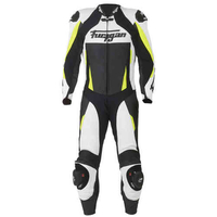 Furygan Full Apex 1-delige motorfiets leder pak Zwart Wit Geel 56