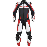 Furygan Full Apex 1-delige motorfiets leder pak Zwart Wit Rood 50
