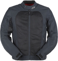 Furygan Genesis Mistral Evo 2 Motorfiets textiel jas,  zwart-blauw,  afmeting L