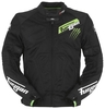 Furygan Hurricane Vented Textiel jas,  zwart-groen,  afmeting S