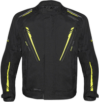 Germot Spencer Evo Big Size waterdichte motorfiets textiel jas,  zwart-geel,  afmeting L voor man