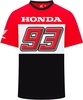 GP-Racing Honda HRC 93 Dual Big93 T-shirt,  zwart-wit-rood,  afmeting 2XL