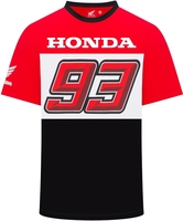 GP-Racing Honda HRC 93 Dual Big93 T-shirt,  zwart-wit-rood,  afmeting XL