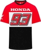 GP-Racing Honda HRC 93 Dual Big93 T-shirt Zwart Wit Rood L