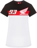 GP-Racing Honda HRC 93 Dual Dames T-shirt,  zwart-wit-rood,  afmeting XL voor vrouw