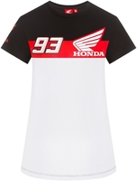 GP-Racing Honda HRC 93 Dual Dames T-shirt,  zwart-wit-rood,  afmeting XL voor vrouw