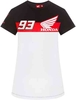 GP-Racing Honda HRC 93 Dual Dames T-shirt Zwart Wit Rood S