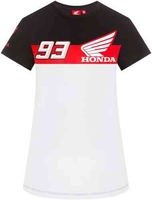 GP-Racing Honda HRC 93 Dual Dames T-shirt Zwart Wit Rood XS