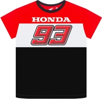 GP-Racing Honda HRC 93 Dual Kinderen T-shirt,  zwart-wit-rood,  afmeting 4 - 5