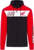 GP-Racing Honda HRC 93 Dual Rits hoodie,  zwart-wit-rood,  afmeting 2XL