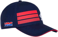 GP-Racing Honda HRC Stripes Baseball Cap Blauw Eén maat