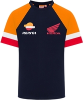 GP-Racing Repsol Coloured Sleeves T-shirt,  blauw-oranje,  afmeting M