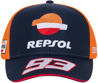 GP-Racing Repsol Dual 93 Baseball Cap,  blauw-oranje
