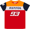 GP-Racing Repsol Dual 93 Kinder t-shirt,  wit-rood-blauw,  afmeting 8 - 9 voor kinderen