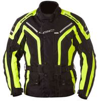 Grand Canyon One Way Motorfiets textiel jas Zwart Geel 3XL