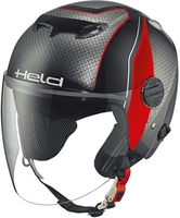 Held Top Spot Jet helm Decor,  zwart-grijs-rood,  afmeting XL