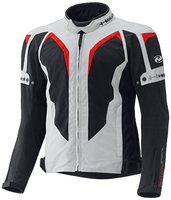 Held Zelda Motorfiets textiel jas,  grijs-rood,  afmeting 4XL voor man