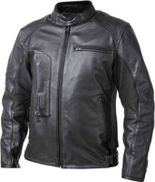 Helite Roadster Airbag Motorfiets lederen jas Zwart XL