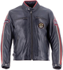 Helstons Ace 10Ans Motorfiets lederen jas,  blauw,  afmeting XL voor man