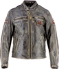 Helstons Ace 10Ans Motorfiets lederen jas,  bruin,  afmeting XL voor man