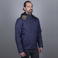 Helstons Flame waterdichte motorfiets textiel jas,  blauw,  afmeting S voor man